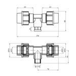 Тройник ПЭ SantehPlast 25х3/4"х25 РВ, фото , зображення 2 | SNABZHENIE.com.ua