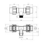 Тройник ПЭ SantehPlast 25х3/4"х25 РН, фото , зображення 2 | SNABZHENIE.com.ua