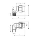 Колено ПЭ SantehPlast 25х3/4" РН, фото , зображення 2 | SNABZHENIE.com.ua