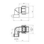 Колено ПЭ SantehPlast 25х3/4" РВ, фото , изображение 2 | SNABZHENIE.com.ua