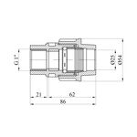 Муфта ПЭ SantehPlast 25х1" РВ, фото , изображение 2 | SNABZHENIE.com.ua