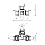 Тройник ПЭ SantehPlast 50 мм, фото , зображення 2 | SNABZHENIE.com.ua