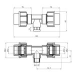 Тройник ПЭ SantehPlast 32х1/2"х32 РВ, фото , зображення 2 | SNABZHENIE.com.ua