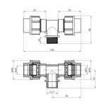 Тройник ПЭ SantehPlast 25х1"х25 РН, фото , зображення 2 | SNABZHENIE.com.ua