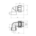 Колено ПЭ SantehPlast 25х1" РВ, фото , изображение 2 | SNABZHENIE.com.ua
