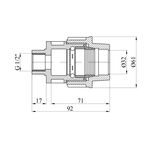 Муфта ПЭ SantehPlast 32х1/2" РВ, фото , изображение 2 | SNABZHENIE.com.ua