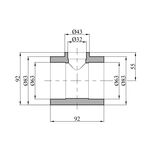 Переходной тройник PPR GrandiTherm 63х32х63 мм, фото , изображение 2 | SNABZHENIE.com.ua
