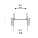 Муфта редукционная PPR GrandiTherm 63х50 мм, фото , изображение 2 | SNABZHENIE.com.ua
