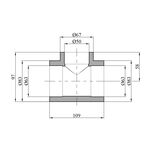 Переходной тройник PPR GrandiTherm 63x50x63 мм, фото , изображение 2 | SNABZHENIE.com.ua
