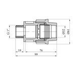 Муфта ПЭ SantehPlast 32x1" РН, фото , изображение 2 | SNABZHENIE.com.ua