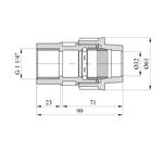 Муфта ПЭ SantehPlast 32х1 1/4" РВ, фото , зображення 2 | SNABZHENIE.com.ua