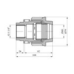 Муфта ПЭ SantehPlast 40х1 1/4" РВ, фото , зображення 2 | SNABZHENIE.com.ua