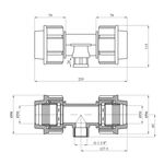 Тройник ПЭ SantehPlast 50х1 1/4"х50 РВ, фото , изображение 2 | SNABZHENIE.com.ua