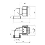 Колено ПЭ SantehPlast 40х1 1/2" РВ, фото , изображение 2 | SNABZHENIE.com.ua