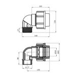 Колено ПЭ SantehPlast 50х2" РН, фото , зображення 2 | SNABZHENIE.com.ua