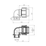 Колено ПЭ SantehPlast 50х1 1/4" РВ, фото , изображение 2 | SNABZHENIE.com.ua