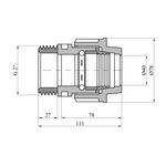 Муфта ПЭ SantehPlast 40x2" РН, фото , зображення 2 | SNABZHENIE.com.ua