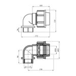 Колено ПЭ SantehPlast 50х1 1/2" РВ, фото , зображення 2 | SNABZHENIE.com.ua