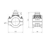Седловая врезка ПЭ SantehPlast 75х1", фото , изображение 2 | SNABZHENIE.com.ua