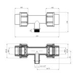 Тройник ПЭ SantehPlast 63х1 1/2"х63 РН, фото , зображення 2 | SNABZHENIE.com.ua