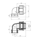 Колено ПЭ SantehPlast 50х2" РВ, фото , зображення 2 | SNABZHENIE.com.ua