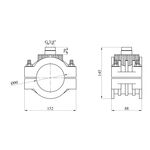 Седловая врезка ПЭ SantehPlast 90х3/4", фото , зображення 2 | SNABZHENIE.com.ua