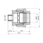 Муфта ПЭ SantehPlast 63х1 1/4" РВ, фото , зображення 2 | SNABZHENIE.com.ua