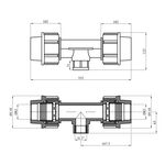 Тройник ПЭ SantehPlast 63х2"х63 РВ, фото , зображення 2 | SNABZHENIE.com.ua