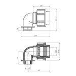 Колено ПЭ SantehPlast 63х1 1/2" РВ, фото , изображение 2 | SNABZHENIE.com.ua