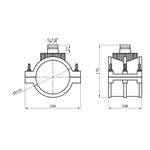 Седловая врезка ПЭ SantehPlast 110х3/4", фото , изображение 2 | SNABZHENIE.com.ua