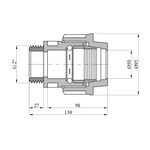 Муфта ПЭ SantehPlast 50x2" РН, фото , изображение 2 | SNABZHENIE.com.ua