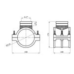Седловая врезка ПЭ SantehPlast 110х2", фото , изображение 2 | SNABZHENIE.com.ua