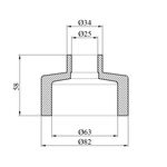 Муфта редукційна PPR GrandiTherm 63х25 мм, фото , зображення 2 | SNABZHENIE.com.ua