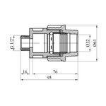 Муфта ПЭ SantehPlast 32x1/2" РН, фото , зображення 2 | SNABZHENIE.com.ua