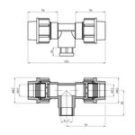 Тройник ПЭ SantehPlast 32х1"х32 РВ, фото , зображення 2 | SNABZHENIE.com.ua