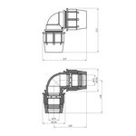 Колено ПЭ SantehPlast 75х75 мм, фото , зображення 2 | SNABZHENIE.com.ua