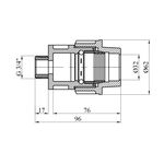 Муфта ПЭ SantehPlast 32x3/4" РН, фото , зображення 2 | SNABZHENIE.com.ua