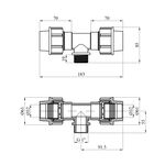 Тройник ПЭ SantehPlast 32х1"х32 РН, фото , зображення 2 | SNABZHENIE.com.ua