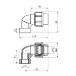Колено ПЭ SantehPlast 32х1" РВ, фото , зображення 2 | SNABZHENIE.com.ua