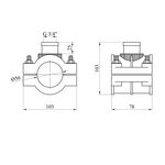 Седловая врезка ПЭ SantehPlast 50х3/4", фото , изображение 2 | SNABZHENIE.com.ua