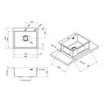 Кухонная мойка Kroner Derby KRP Brush 6050HM (2,5/0,5 мм), фото , изображение 2 | SNABZHENIE.com.ua