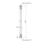 Шланг газовый Nikiforov 1/2" ВВ 400 см с латунными гайками ПВХ белый, фото , изображение 2 | SNABZHENIE.com.ua