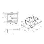 Кухонна мийка Kroner KRP Komposit SCH - 6550, фото , зображення 2 | SNABZHENIE.com.ua