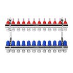 Коллектор Karro хромированный 12 выходов с евроконусами KR-20160, фото , изображение 3 | SNABZHENIE.com.ua