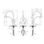 Змішувач для кухні з підключенням до фільтра Kroner KRP Edelstahl Klassisch - ESG03817GRA, фото , зображення 2 | SNABZHENIE.com.ua