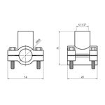 Врезка для труб LexLine 3/4 РВ никелированная НК3802-Вн, фото , изображение 2 | SNABZHENIE.com.ua