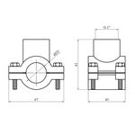 Врезка для труб посилена LexLine 1 РВ нікельована НК3803-Вн, фото , зображення 2 | SNABZHENIE.com.ua