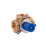 Ручной трёхходовой кран Karro 1 1/4 ВВВ латунный KR-4100, фото  | SNABZHENIE.com.ua