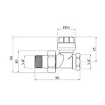 Термостатический кран Karro 3/4 ВН никелированный KR-2022, фото , изображение 2 | SNABZHENIE.com.ua