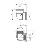 Уголок Karro 3/4 никелированный KR-3107, фото , изображение 2 | SNABZHENIE.com.ua